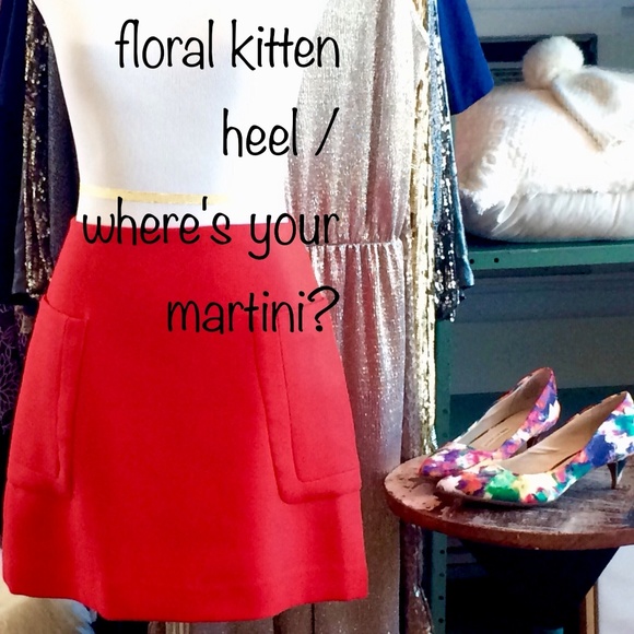 Mad Man bright orange retro mini skirt - Picture 2 of 8